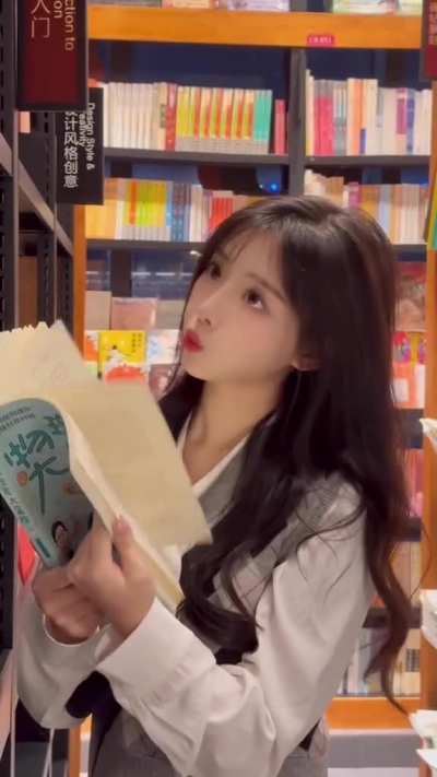 Pretty library girl
