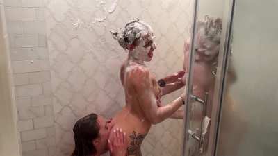 we love to take a shower together