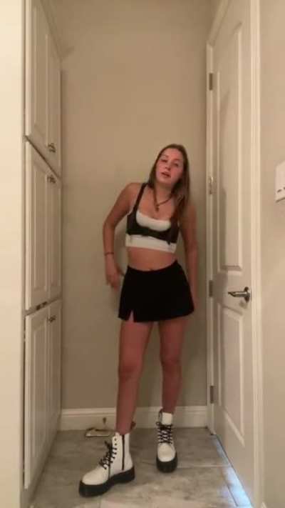 atrocious outfit but her tits look great