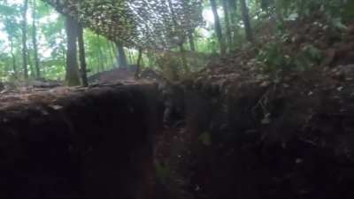 POV of Ukrainian SSO conducting assaults on Russian trenches - Kursk region.