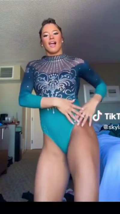 MSU’s Skyla Schulte 💚🤍🤸🏽‍<wbr>♀️