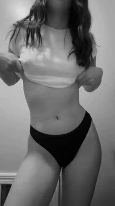 Is there anything better than a white t-shirt and no bra? [f]