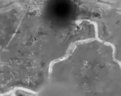 The Ukrainian 81st Airmobile Brigade chased and successfully injured a Russian soldier in a trench at night using a drone-dropped grenade.