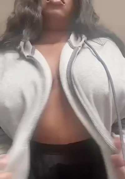Big reveal with sweater