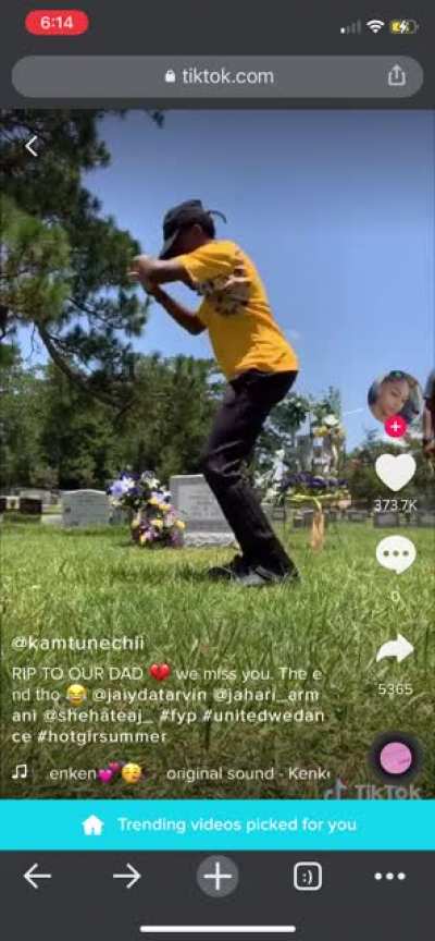 Dancing on your fathers grave.
