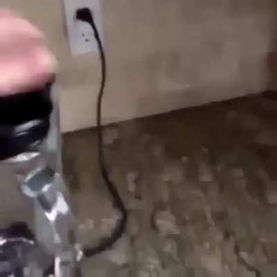 Putting a metal chainsaw in a blender isn't a good idea