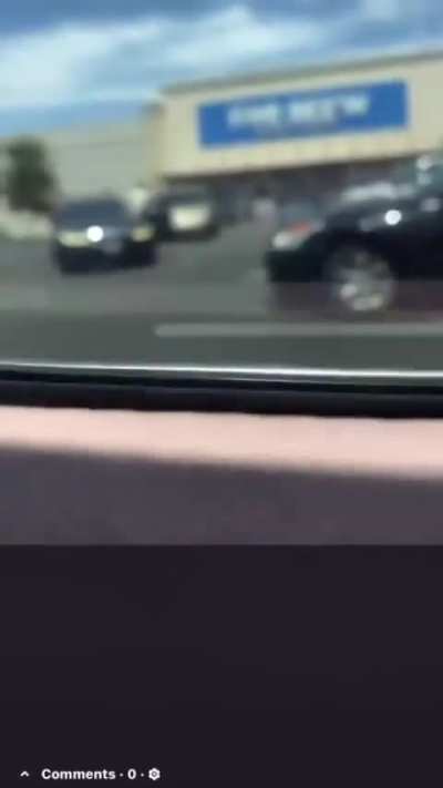 Woman almost gets run over by minivan