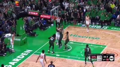 [Highlight] Game on the line, Ice Trae drives hard to the cup and throws up a ... wedgie?