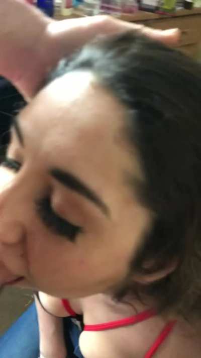 She looks so good with another man’s cock in her mouth..
