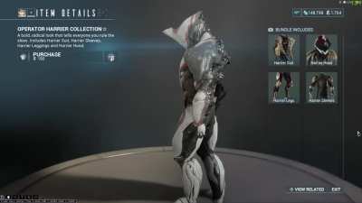 I clicked on the Harrier Collection in the market but instead of seeing my operator I got Excal with operator bones