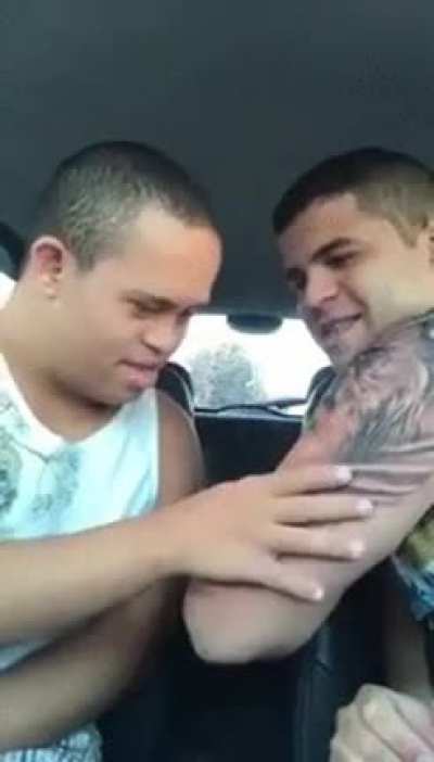 He got a tattoo of his brother on his arm