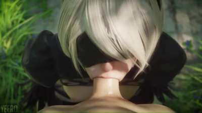 2B blowjob, (Yeero) [NieR: Automata]