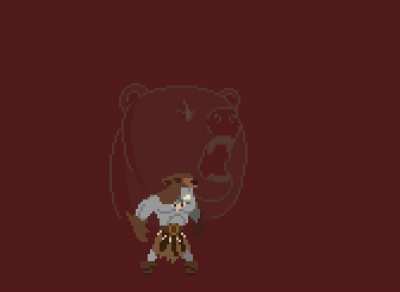 [Art] Bear Totem Barbarian Rage Pixel Art Animation