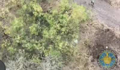 RU POV: Elimination of multiple Ukrainian soldiers with the help of drones and artillery, one of them commits suicide after being wounded