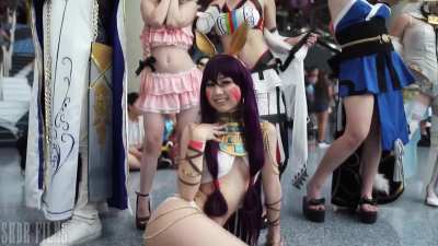 Hot Asian Cosplay Bikini Legs - Korean goddess Lint 2017 Anime LA Expo