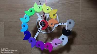 Last spiral-shaped gear moves so fast it looks like a glitch