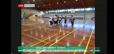 To roller derby on live TV