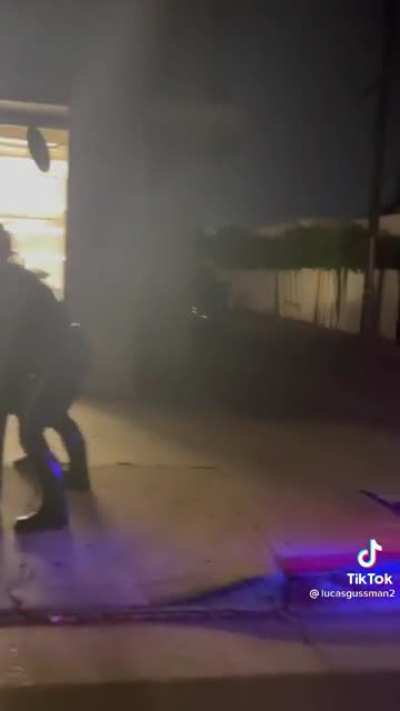 Guy steals a car drunk & cop tells him to get on the ground nicely & ….