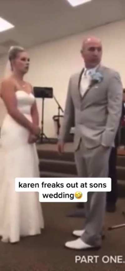 Karen ruins son’s wedding over the idea of having flaws.