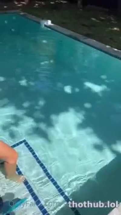 By the pool...
