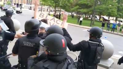 Despite this video, a grand jury in Buffalo declined to press charges against the officers who pushed this 75 yr old to the ground.