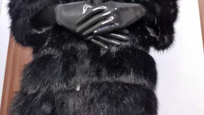 Shiny latex gloves...