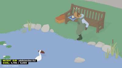 The goose's name is утка, which translates to 