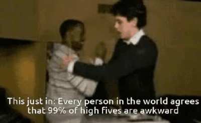 Even fist bumps are better. Not by much though.