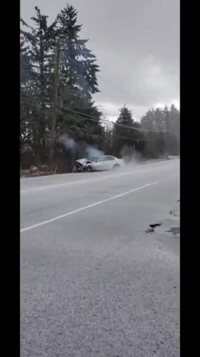 Canadian stops for a round of discgolf and this happens