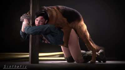 A worthless whore tied up and raped