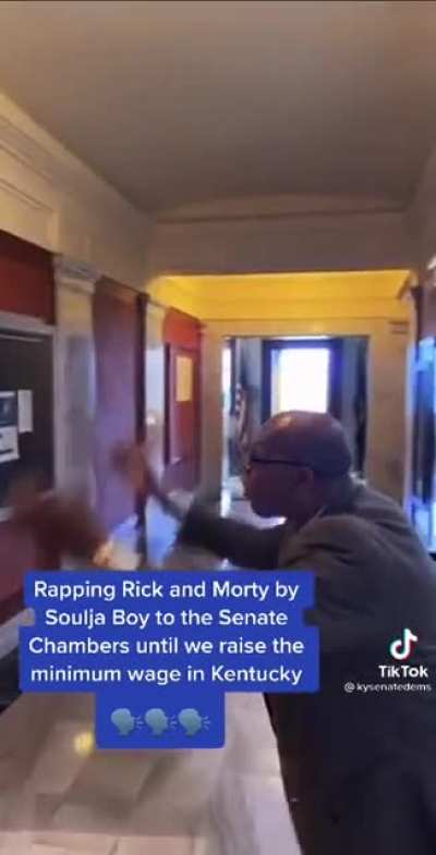 The official account of the Kentucky senate Democrats did singing Rick and morty. Honestly this made me laugh