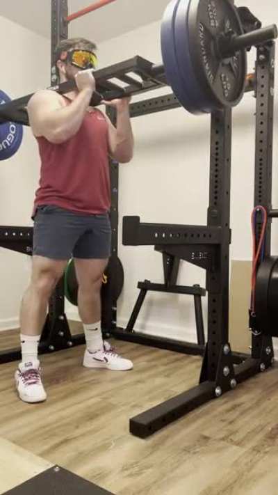 315lbs multi grip barbell squat