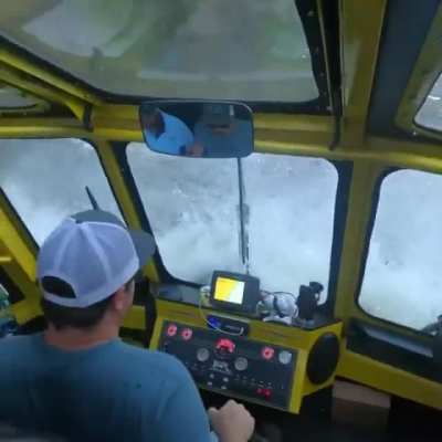 A supercharged jet boat on the white waters of Idaho