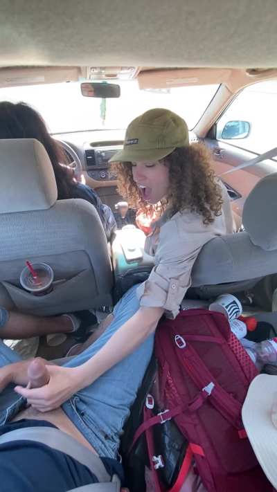 at the car