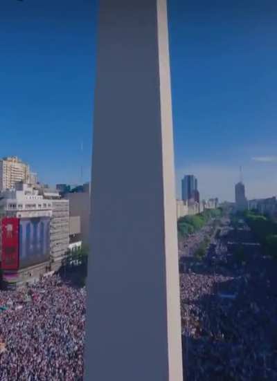 This footage of the celebrations in Buenos Aires after Argentina won the World Cup