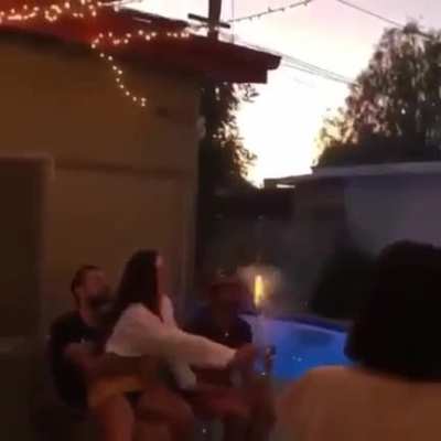 Playing with firework