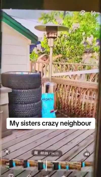 Crazy neighbor in Winnipeg