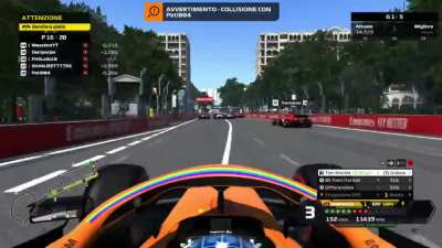 Just a normal day in F1 2020 online in Baku, with no damage