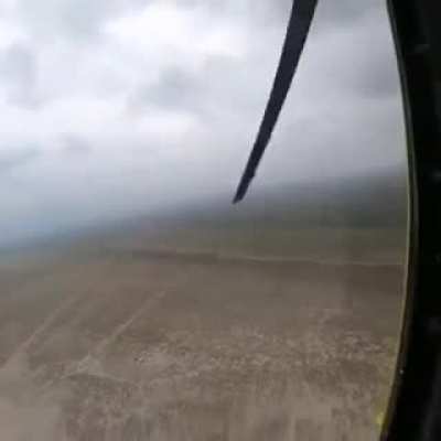 John East showing off his autorotation skills