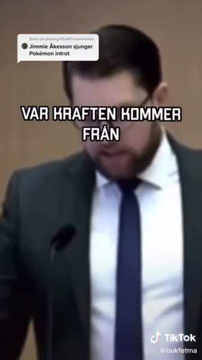 Jimmie sjunger en klassiker för svenska folket.