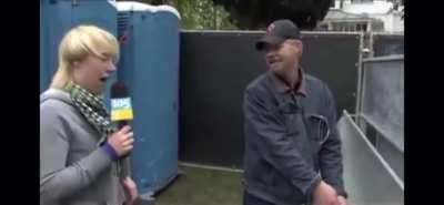 Guy accidentally washes his hands in urinal