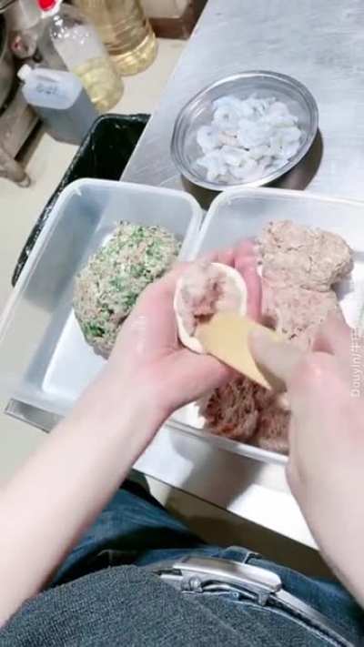 Stuffing a dumpling