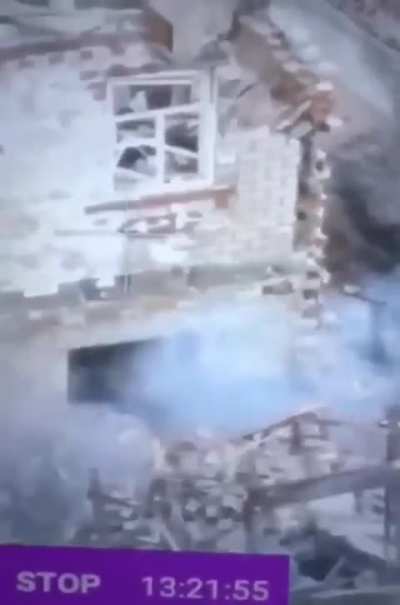 The Russian soldier self-<wbr>elimi<wbr>nated after a failed shot from a handheld anti-tank grenade launcher in Krynky, Kherson region.