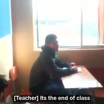 Student asks for homework... Regrets it immediately