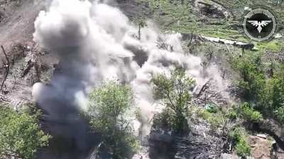 Russian assault group attacked by Ukrainian FPV-drone with high-explosive charge