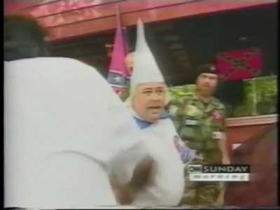 Black man at a KKK rally