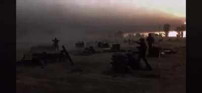 Iraqi Police Artillery Battalion raining steel on isis strongholds prior to launching a massive assault during the battle of Mosul.