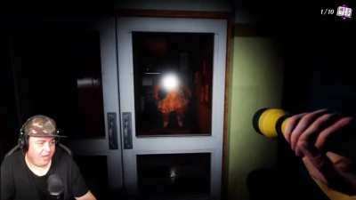 She can’t open the door…