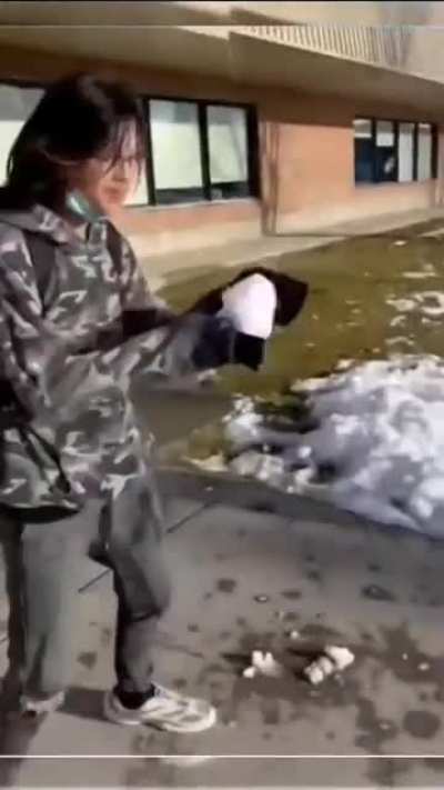 Basketball with snowballs