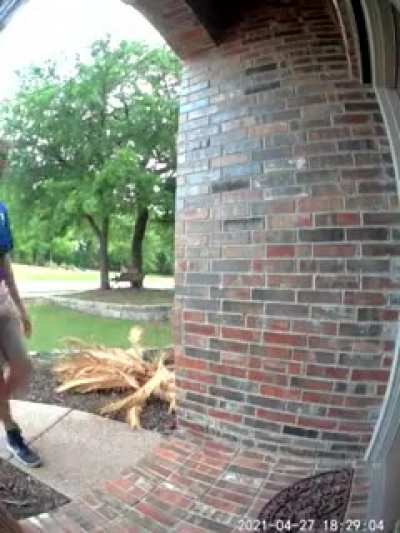 SHOCKING VIDEO of sales guy who saw my no soliciting sign (I was even eating dinner at the time).